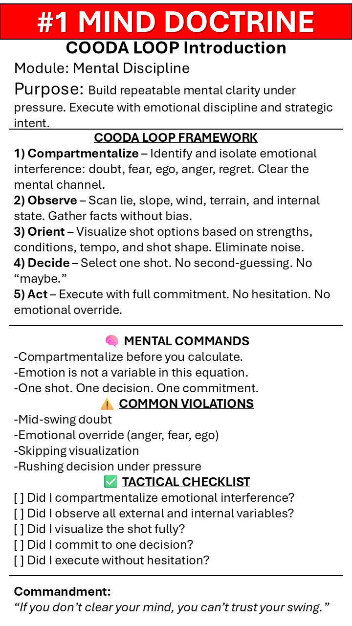 Shoot For Par Doctrinal Card #1