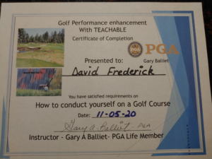 Credentials | Shoot For Par 31 Shoot For Par Gary Balliet