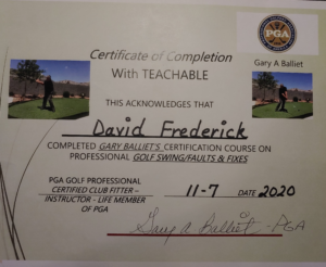 Credentials | Shoot For Par 32 Shoot For Par Gary Balliet